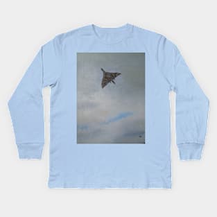 The Last Vulcan Bomber - flying at Farnborough Centenary Air Show Kids Long Sleeve T-Shirt